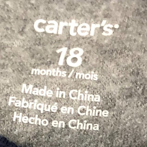 CARTER"S Fleece One-Piece Romper Jumpsuit Bodysuit Penguin Skiing Size 18 Months - Picture 8 of 9